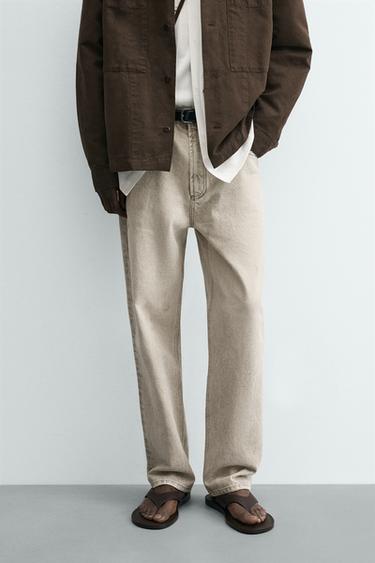 ストレートアンクルフィットデニムパンツライトグレーZaraのストレートアンクルフィットデニムパンツ - ライトグレー 