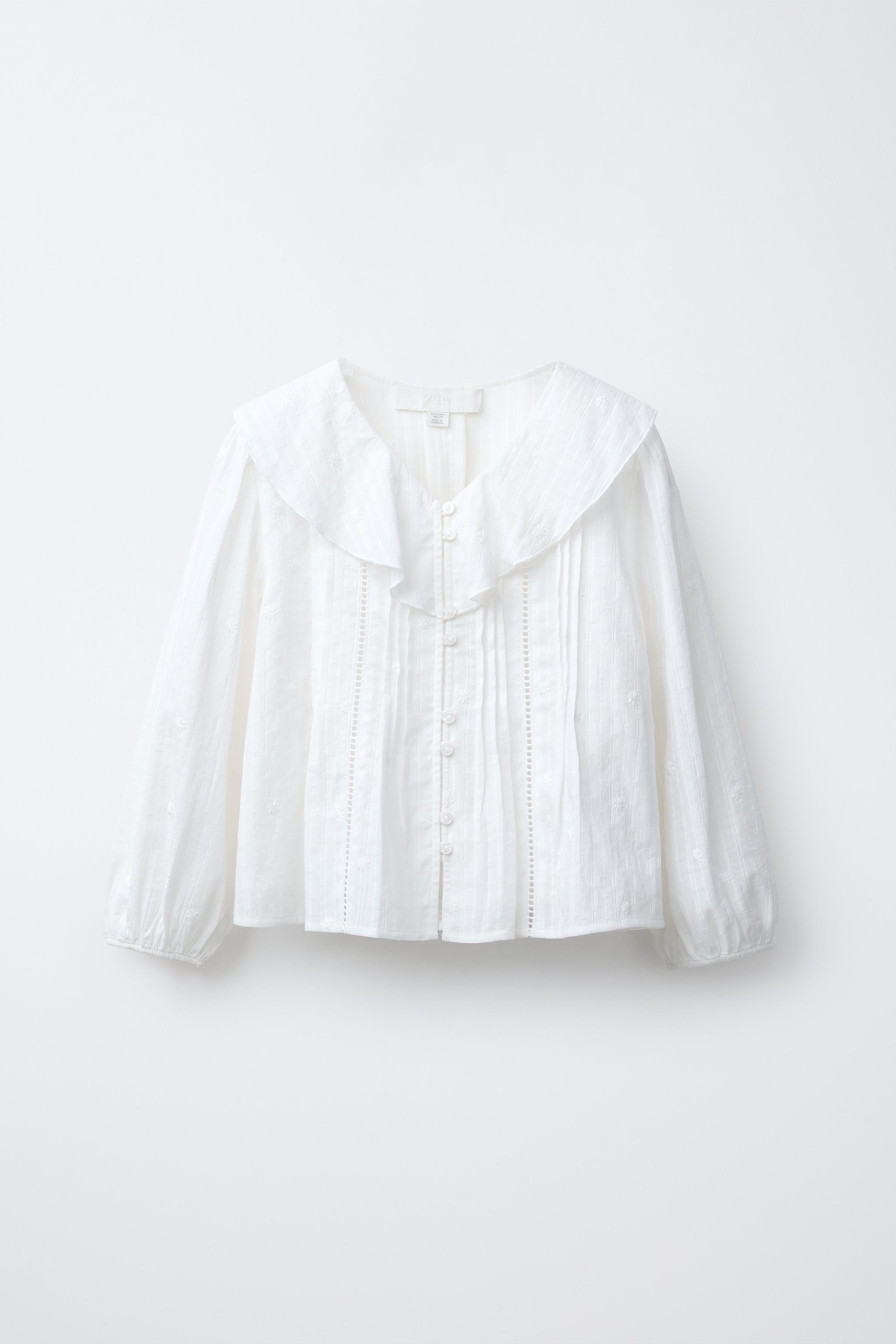 CHEMISE ROMANTIQUE À FLEURS BRODÉES