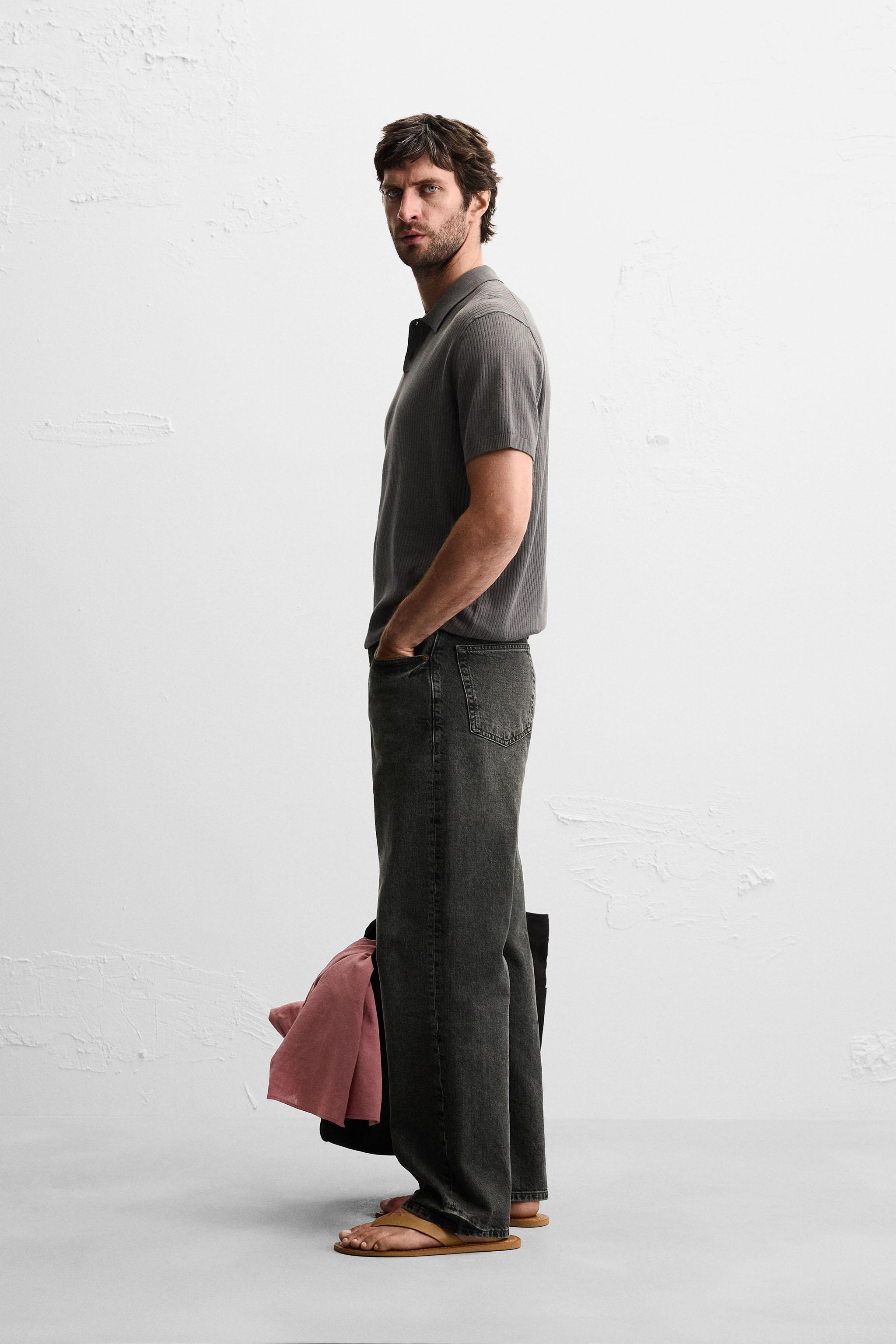 RIB KNIT POLO SHIRT