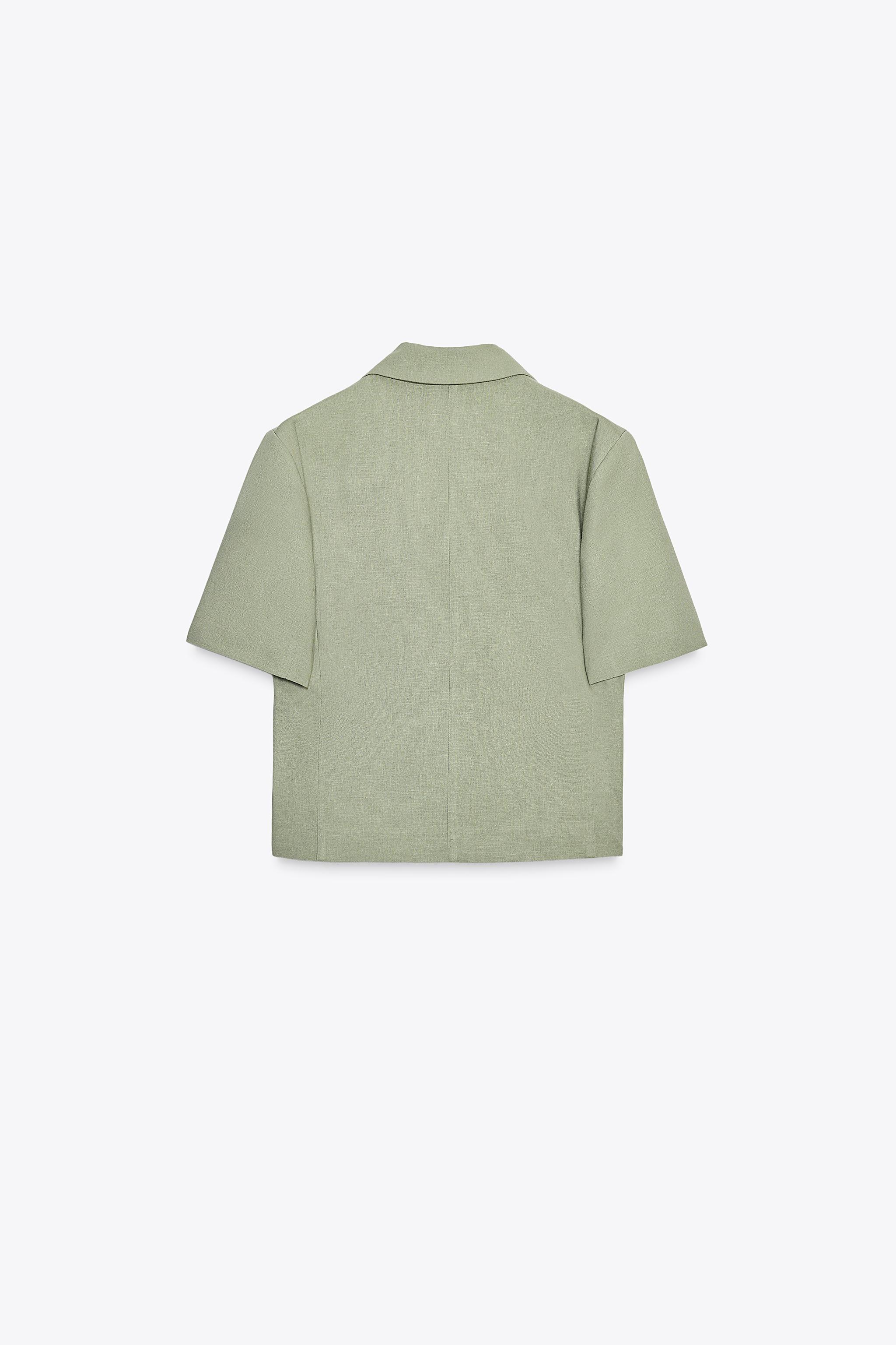 LINEN SHORT SLEEVE BLAZER