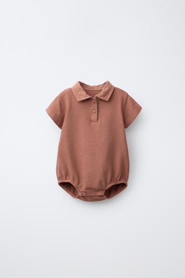 POLO COLLAR BODYSUIT - dark russet by Zara