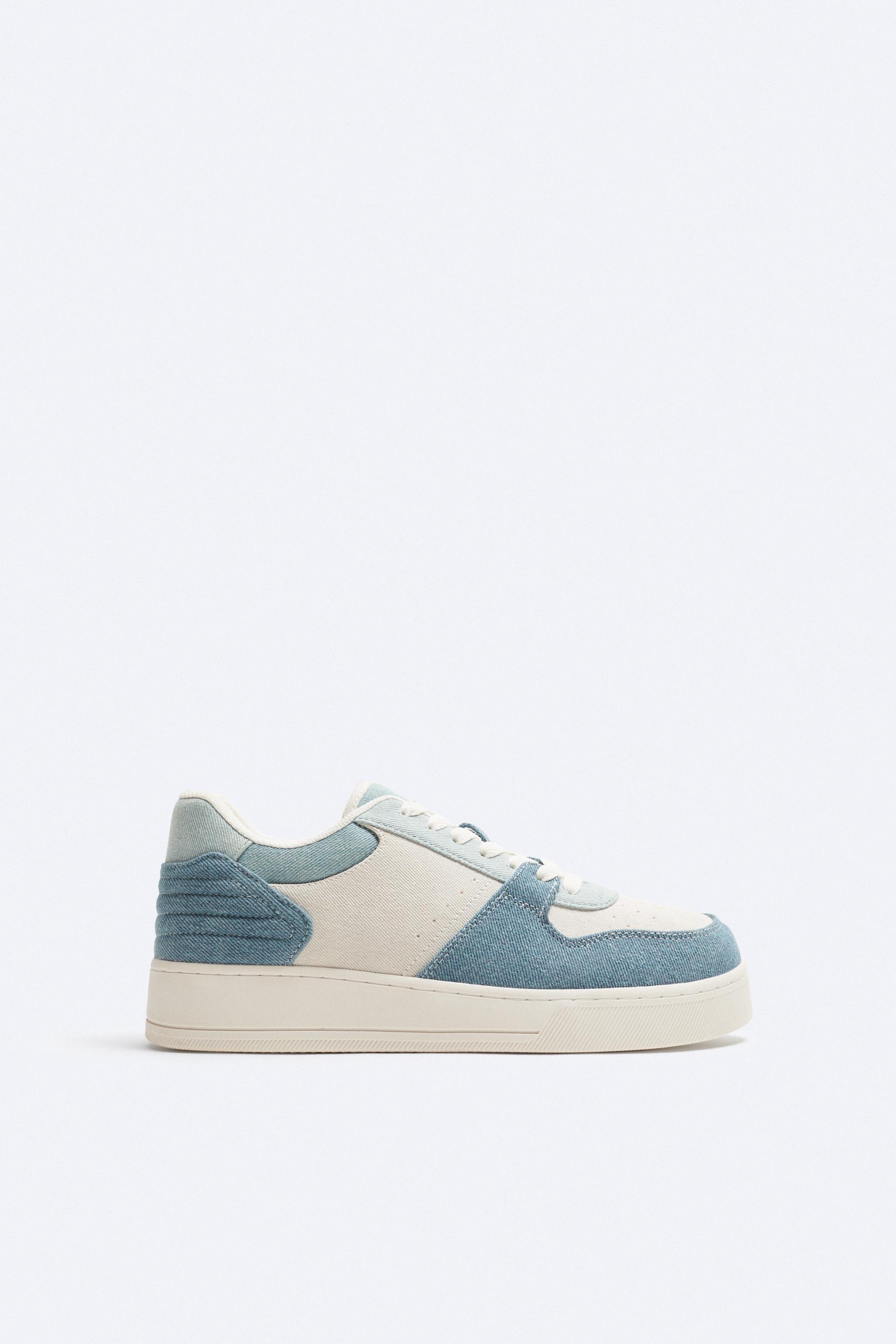 RETRO DENIM SNEAKERS - Blue | ZARA United States