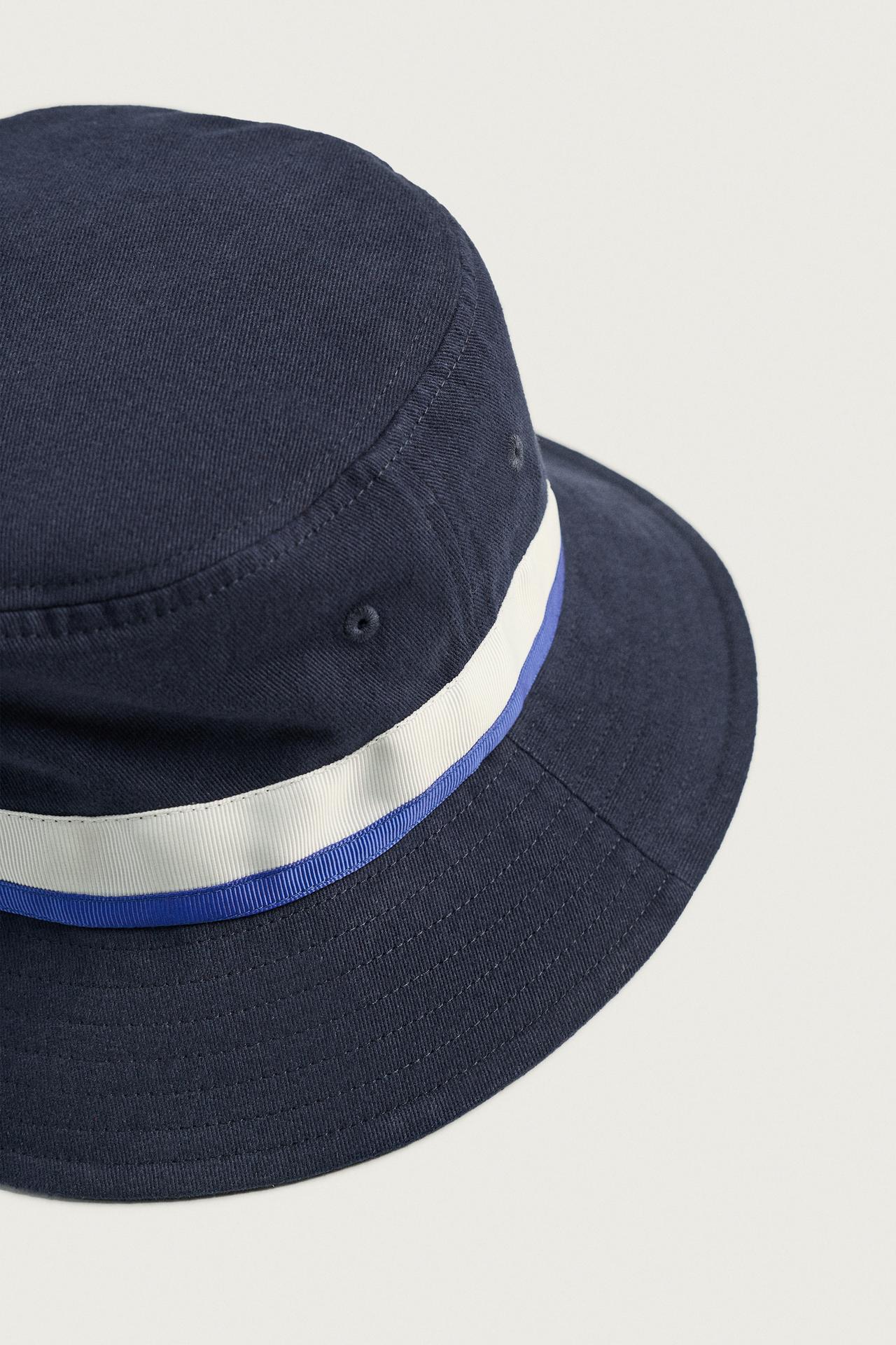 0FR. PARIS X ZARA CONTRAST BUCKET HAT — Blue