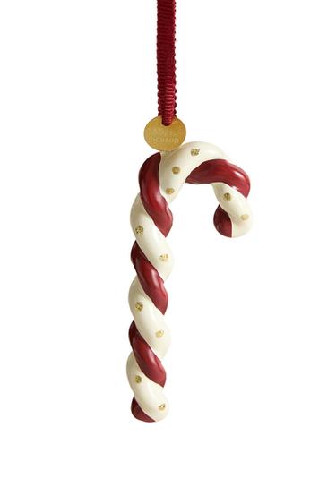 ADORNO ÁRBOL DE NAVIDAD BASTÓN CARAMELO - Blanco / Rojo de Zara