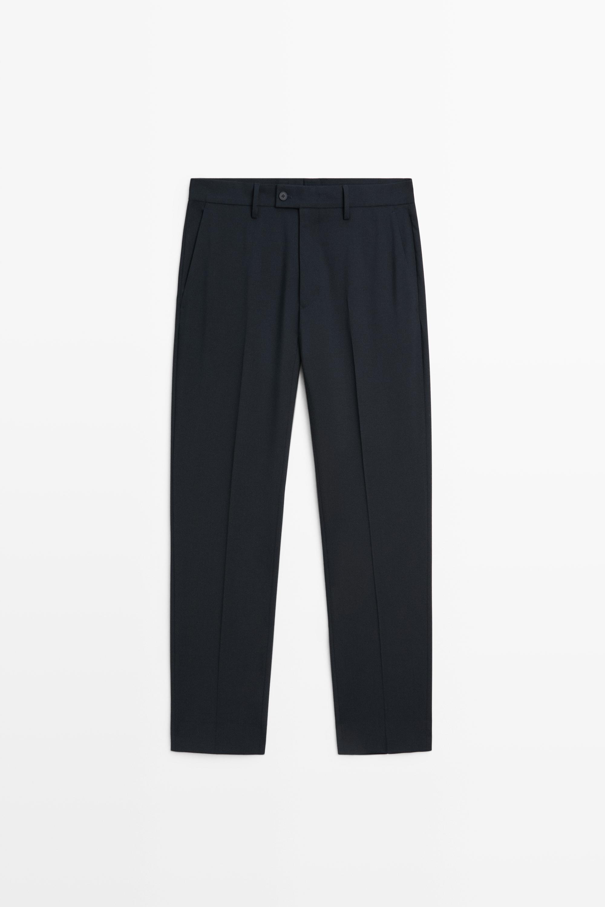 Pantalon de costume en laine mélangée