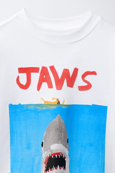 T-SHIRT ILLUSTRATION JAWS© X DYLAN´S T-SHIRT CLUB X ZARA - Blanc de Zara - Image 2