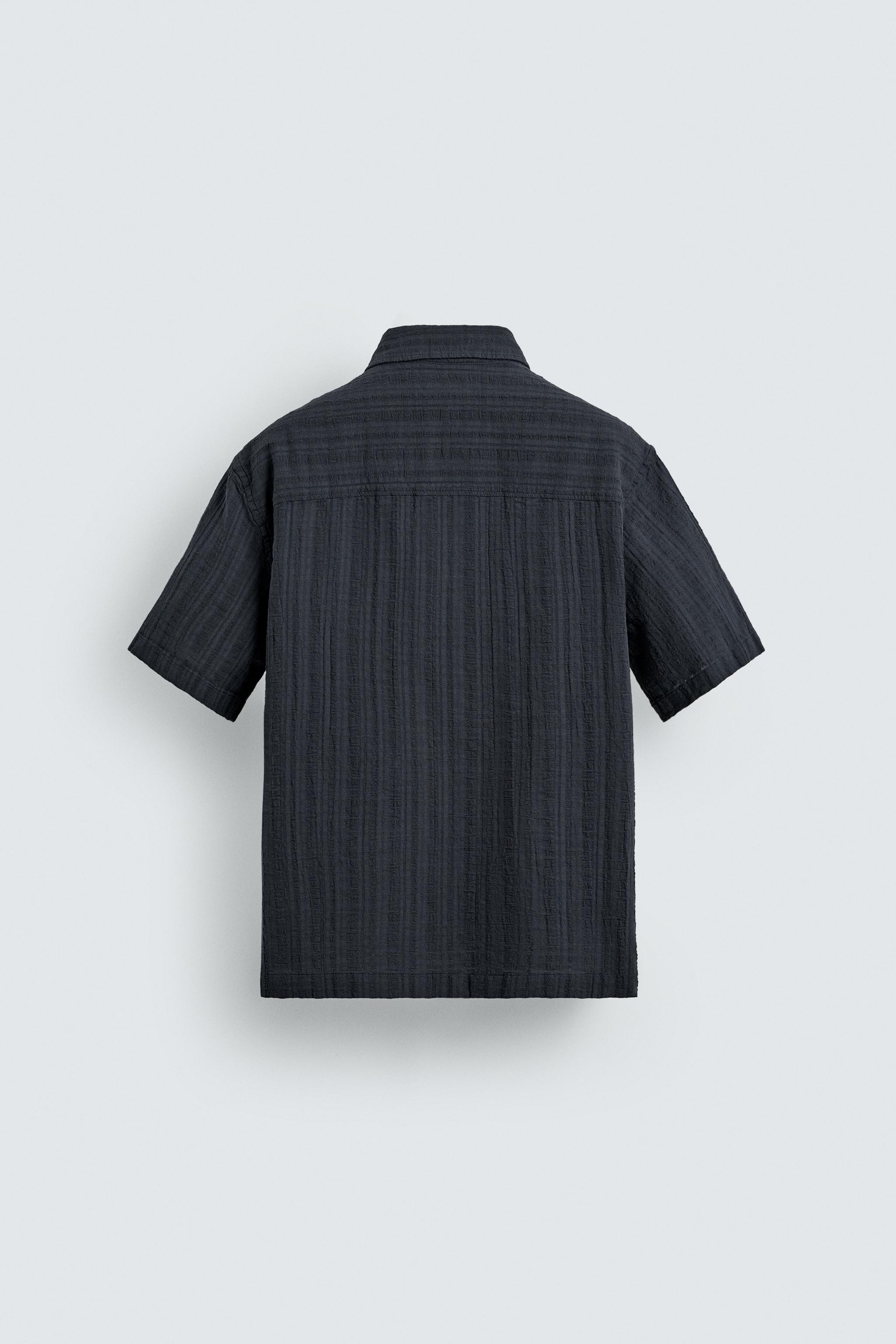 TEXTURED STRIPED POLO SHIRT