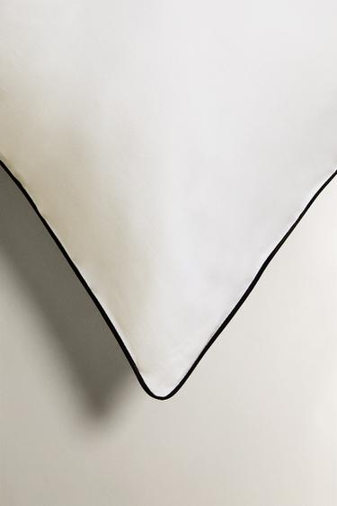 SATEEN PILLOWCASE WITH TRIM - Black by Zara - Image 4