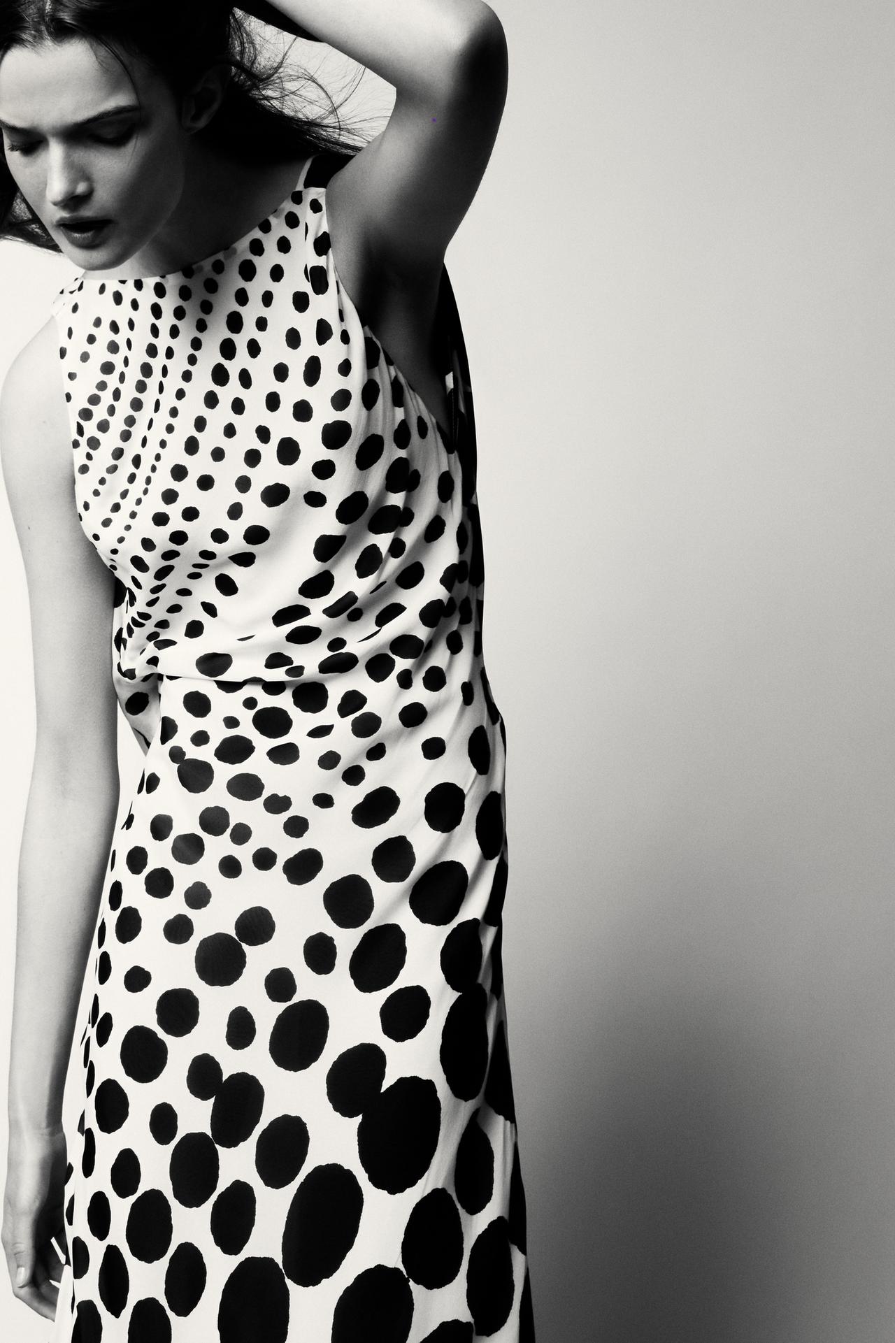 POLKA DOT MAXI DRESS ZW COLLECTION
