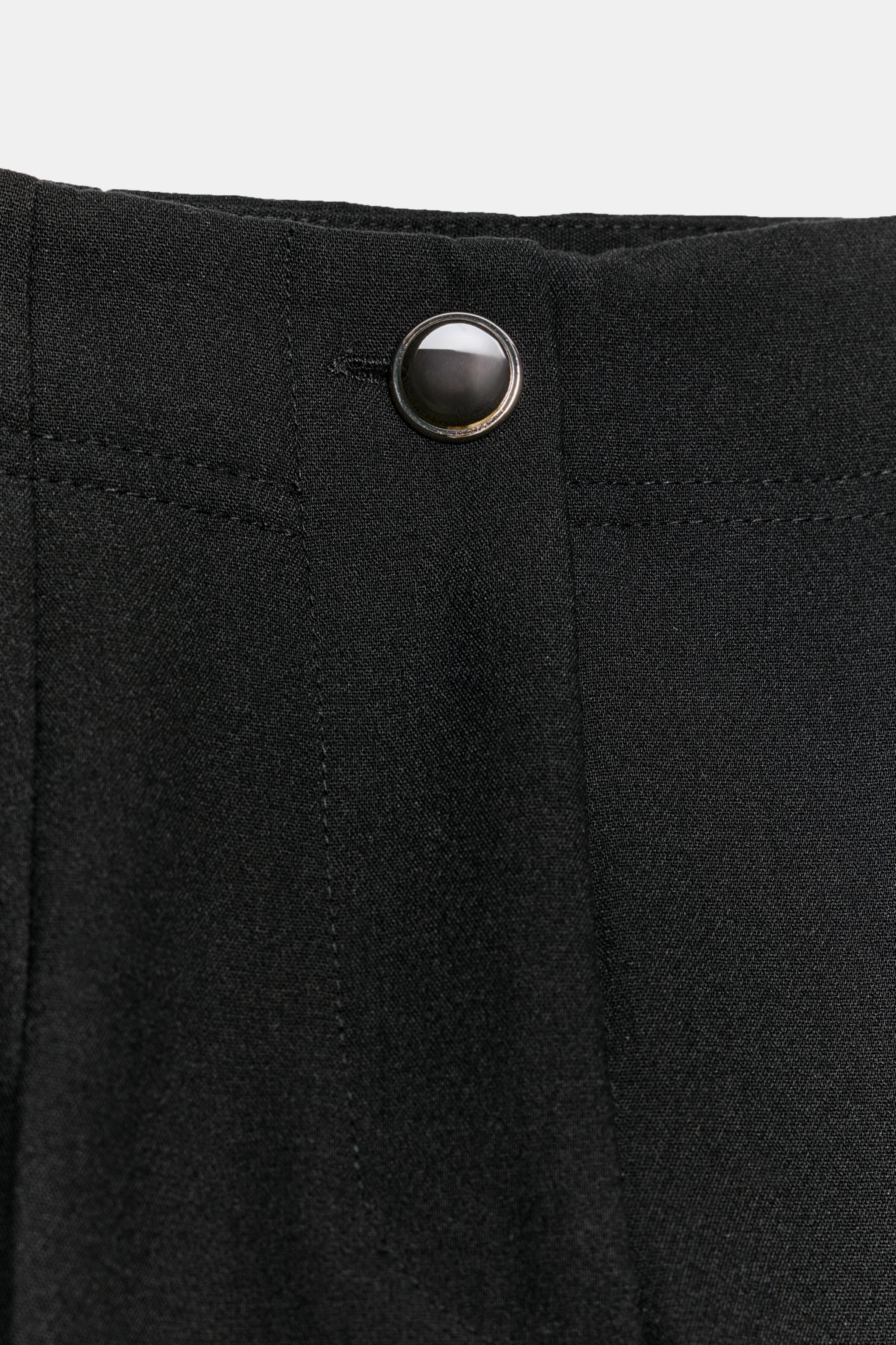 Zara Yüksek Bel Crop Fit Pantolon görsel 5