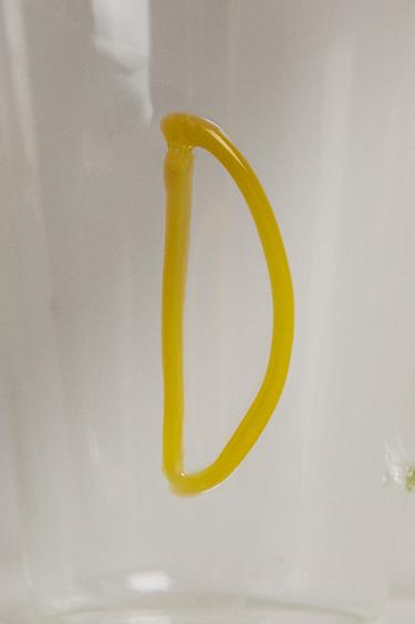 BOROSILICATE MUG WITH INITIAL D - Yellow by Zara - Image 3