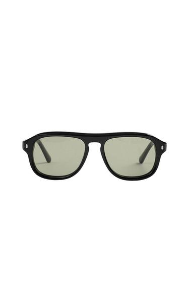 Zara OVAL SUNGLASSES - Olive green