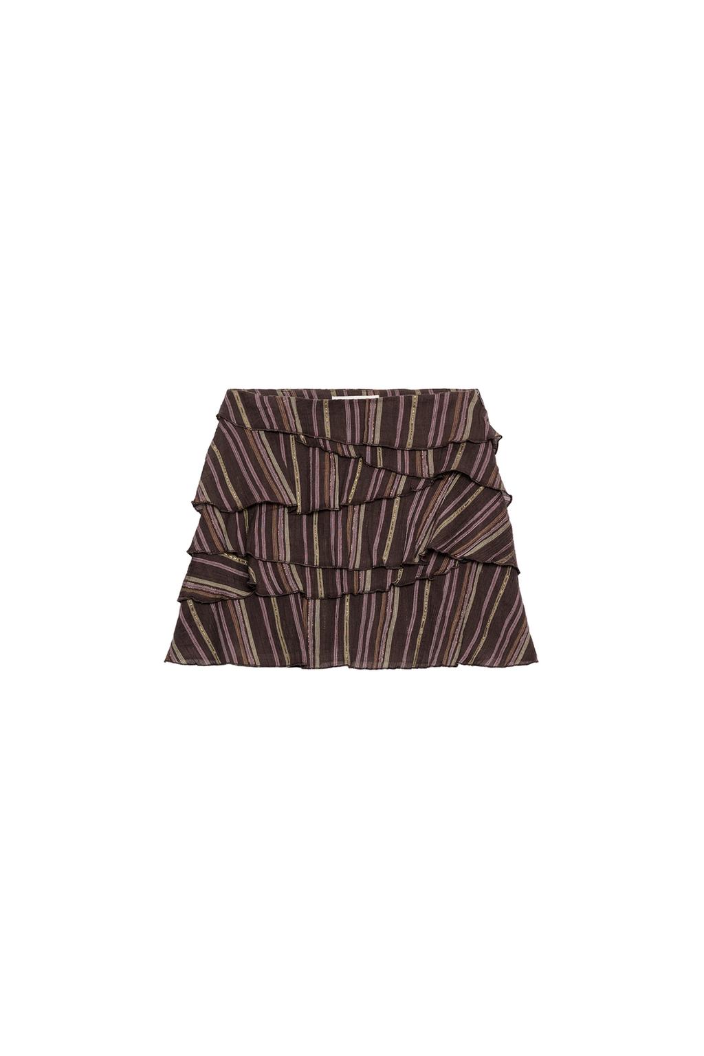 METALLIC THREAD STRIPED SKORT - image 3