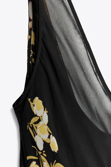 ROBE IMPRIMÉE COLLECTION ZW - NOIR/ORANGE de Zara - Image 7