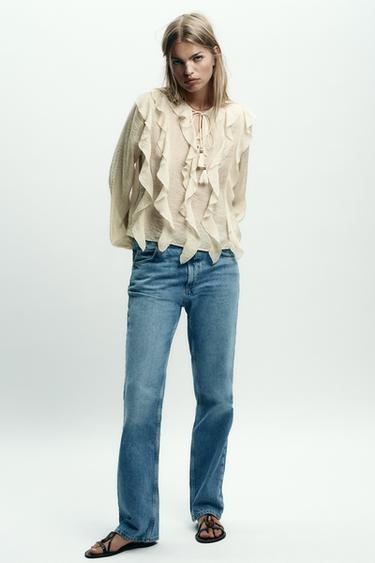 ROMANTIC RUFFLED BLOUSE - Butter by Zara - Image 0