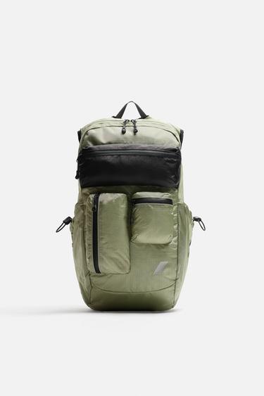 MULTI-POCKET SPORTS BACKPACK - Khaki Green by Zara