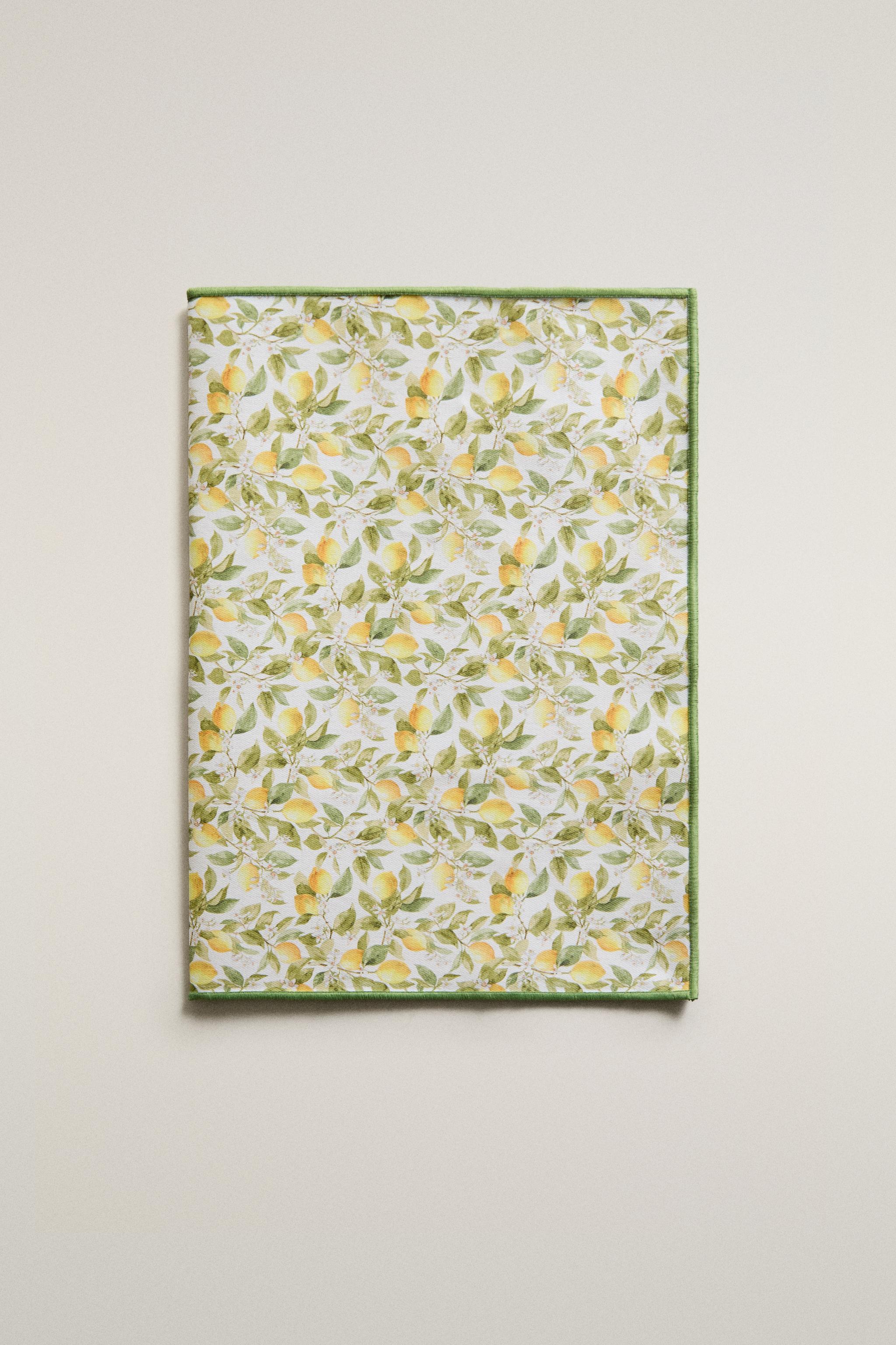 LEMON RESIN-COATED COTTON PLACEMAT