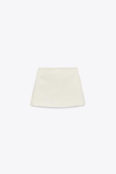 SKORT - Oyster-white by Zara