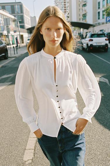 CAMISA MUSCLERES - Blanc trencat de Zara