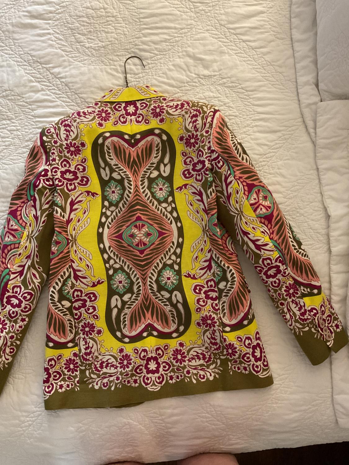 PRINTED LINEN BLEND BLAZER - Image 2