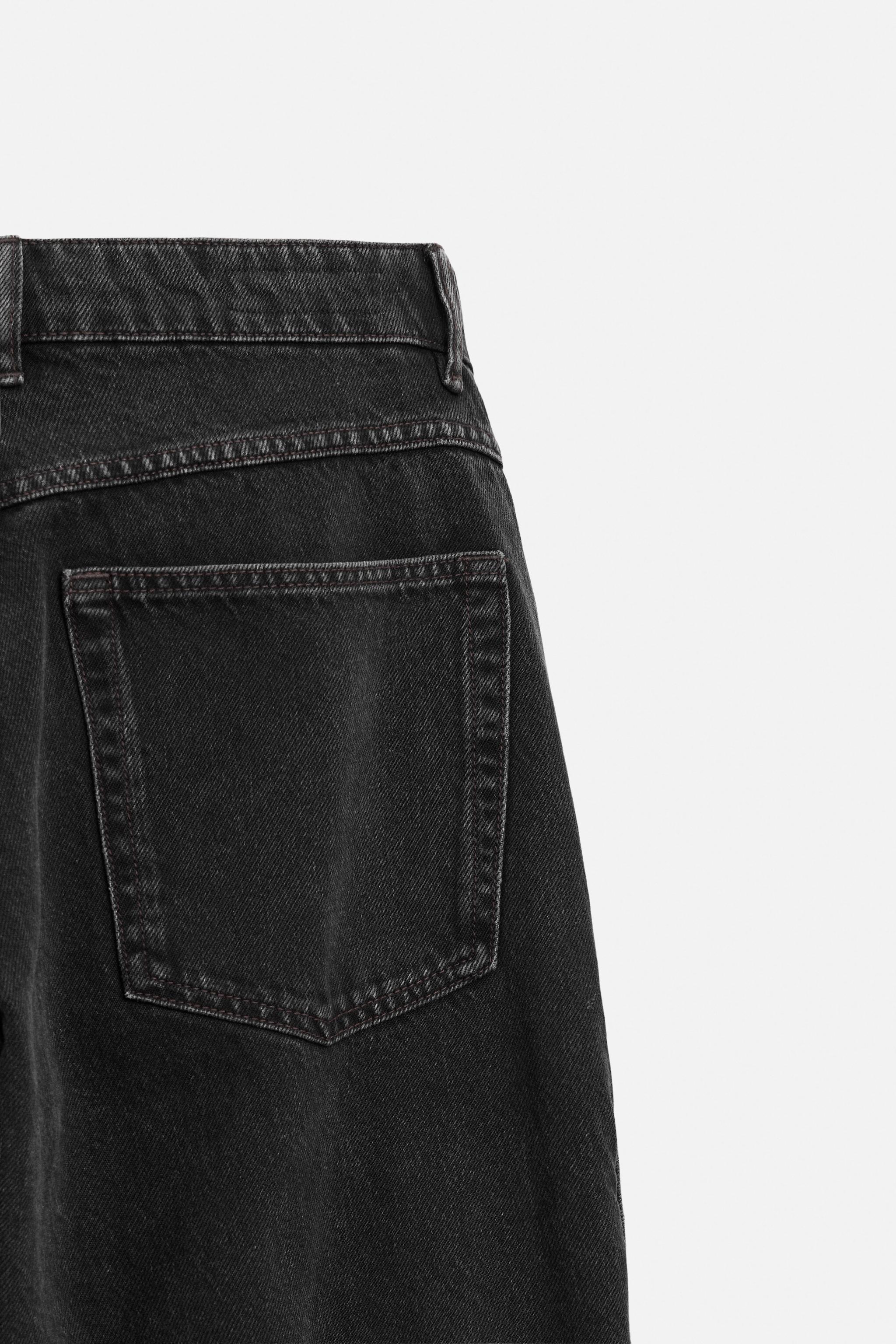 フレアフィットジッパーデニムパンツ - ブラック | ZARA Japan