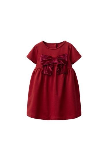 PONTE ROMA KNIT DRESS WITH VELVET BOW