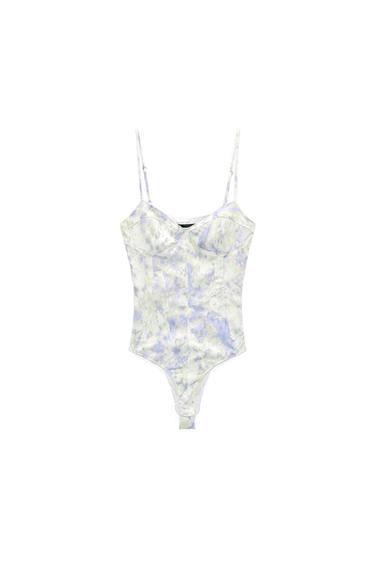 CORSETRY-INSPIRED TIE-DYE BODYSUIT