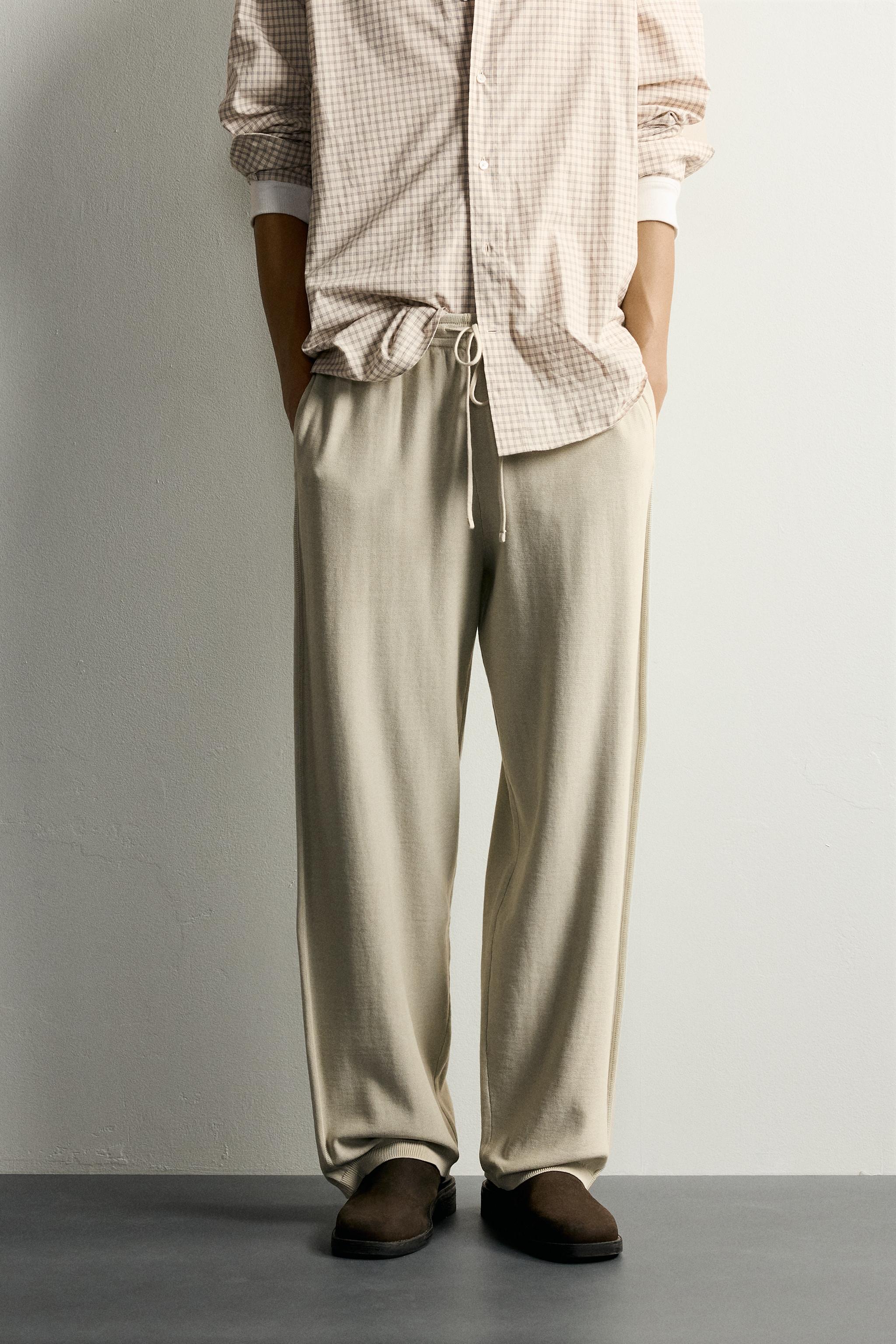 PANTALON COUPE DÉCONTRACTÉE EN MAILLE DE COTON