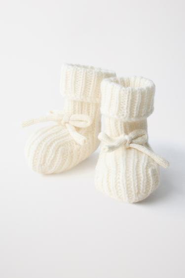 CASHMERE BOOTIES - Ecru White by Zara - Image 3