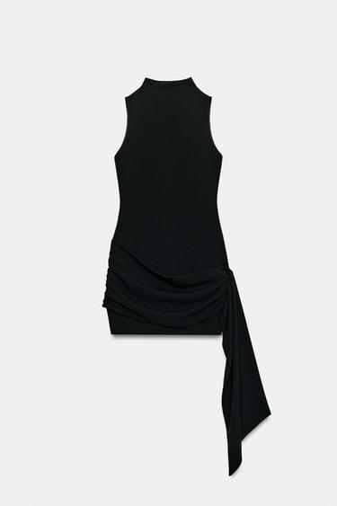 MINI DRESS WITH SASH - Black by Zara - Image 0