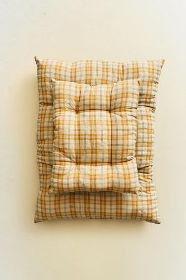 Zara PLAID PET TOPPER - Yellow