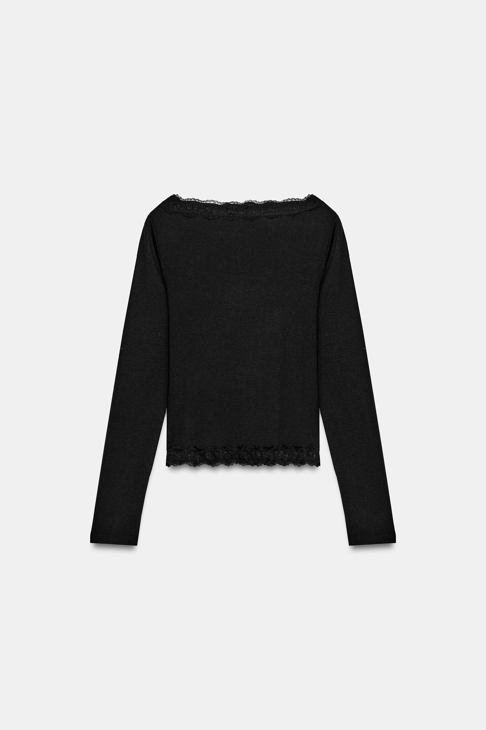 LACE BOATNECK TOP