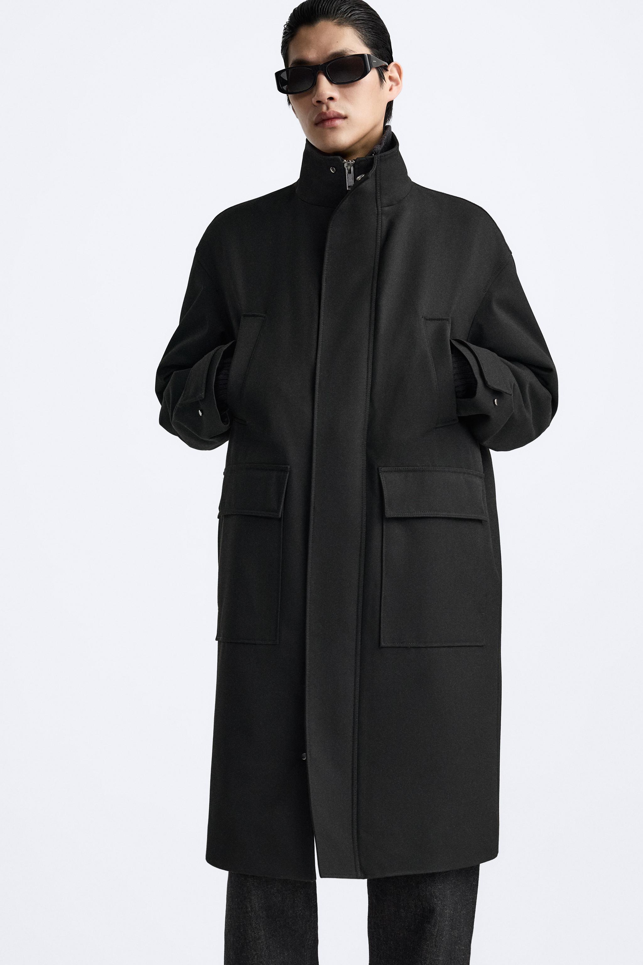 Zara long 2025 textured coat