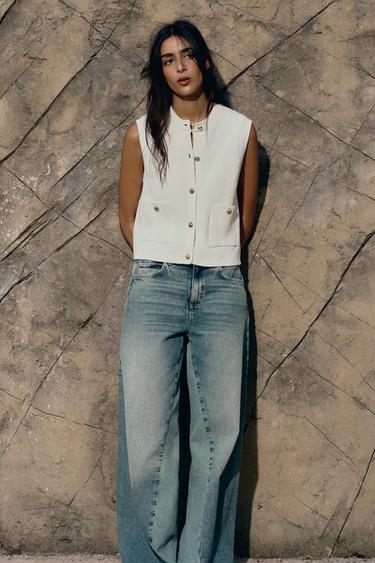 PLAIN KNIT TOP - White by Zara