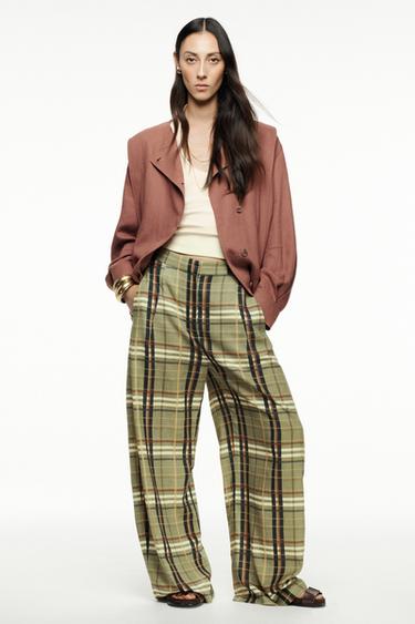 ZW COLLECTION LINEN BLEND BOMBER JACKET - Brick by Zara