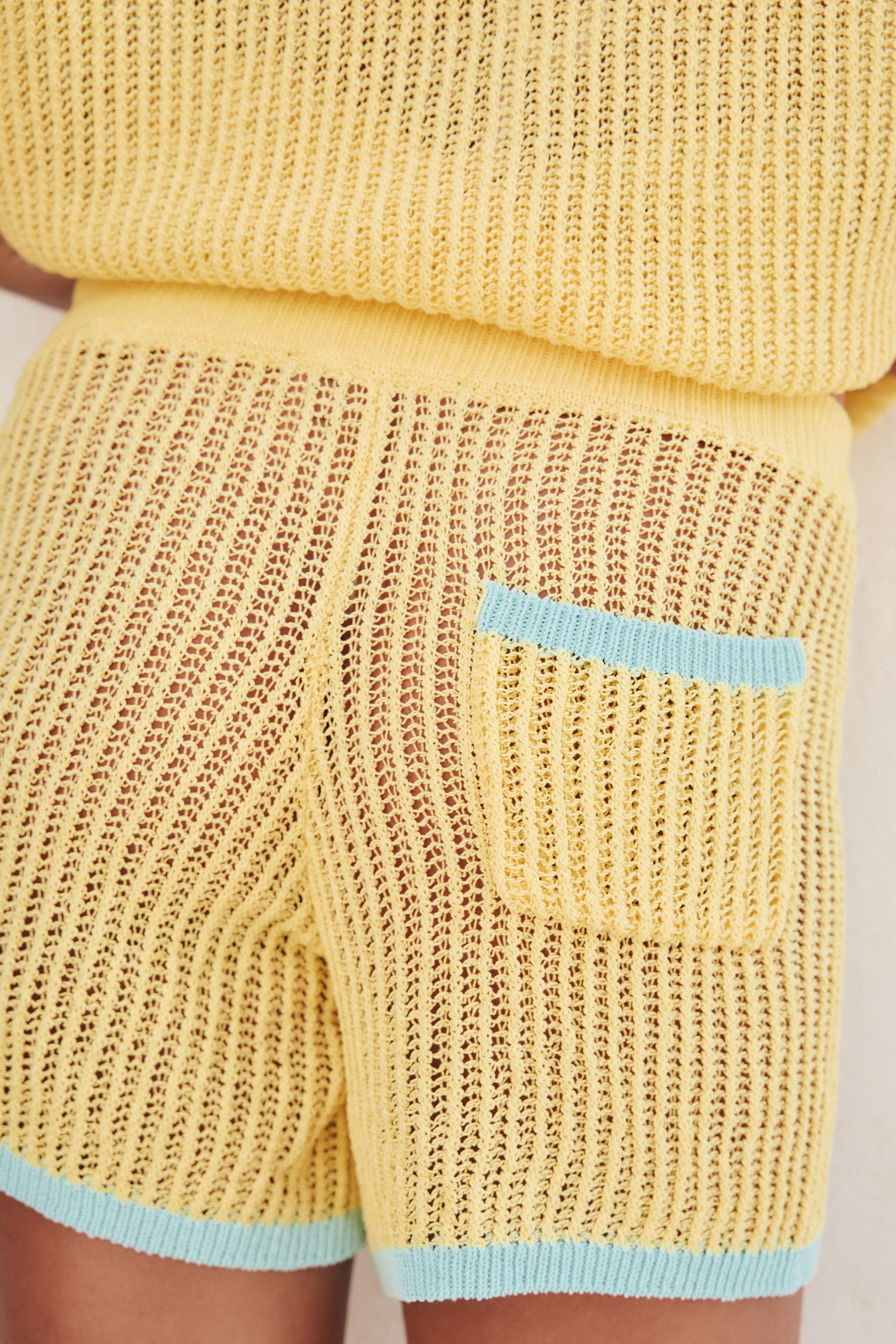 ZARA ニットショートパンツ 3920/261 ニットショートパンツ - ライトイエロー | ZARA Japan / 日本