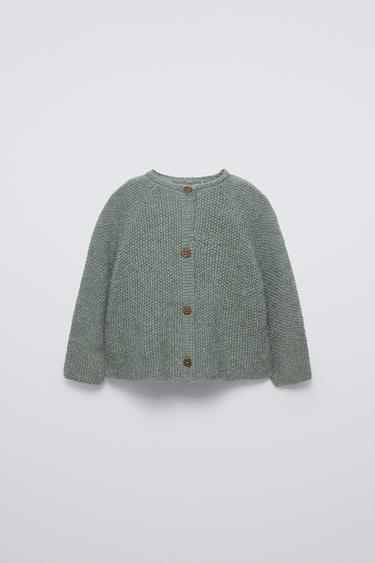 MOSS STITCH 2-IN-1 JERSEY JACKET - Sage Green by Zara - Image 0