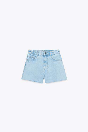 SHORT Z1975 EN JEAN TAILLE HAUTE - Indigo de Zara - Image 5