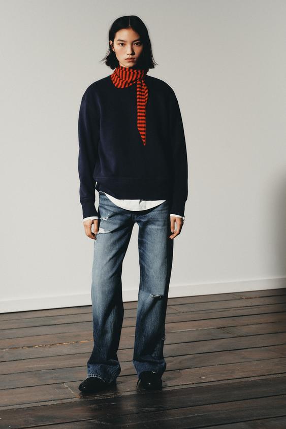 COMBINATION PLUSH SWEATSHIRT