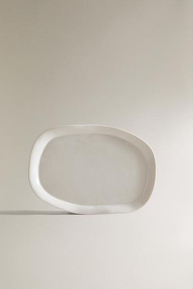 Zara TEXTURED BATHROOM TRAY - White