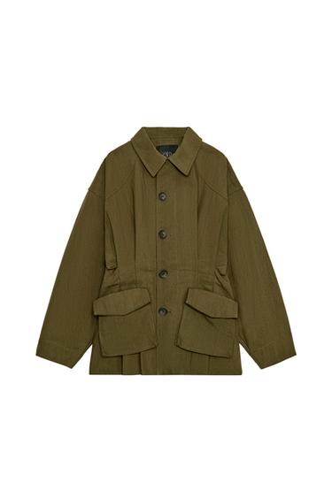 Zara ZW COLLECTION POCKET JACKET - Khaki