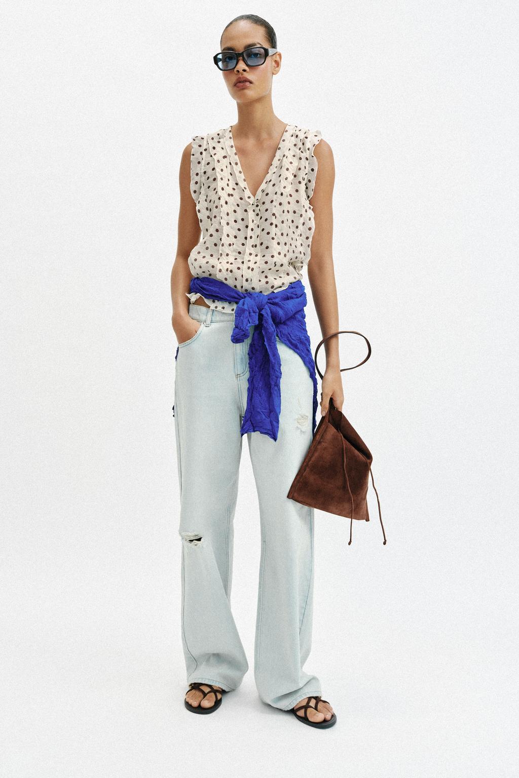 POLKA DOT PRINT BLOUSE - image 2