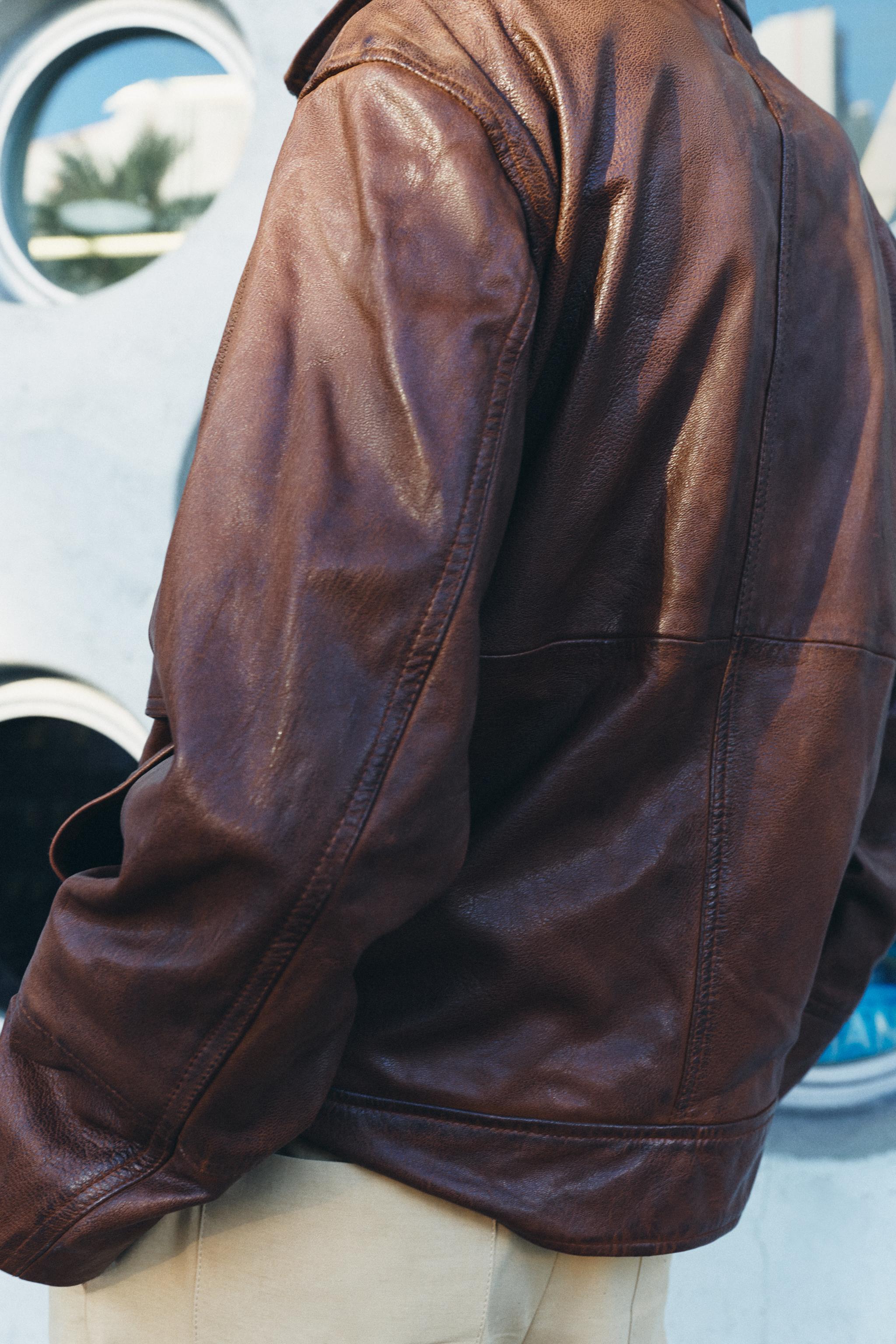 半額ストア ZW COLLECTION LIMITED EDITION 100% LEATHER BOMBER JACKET ジャケット・アウター