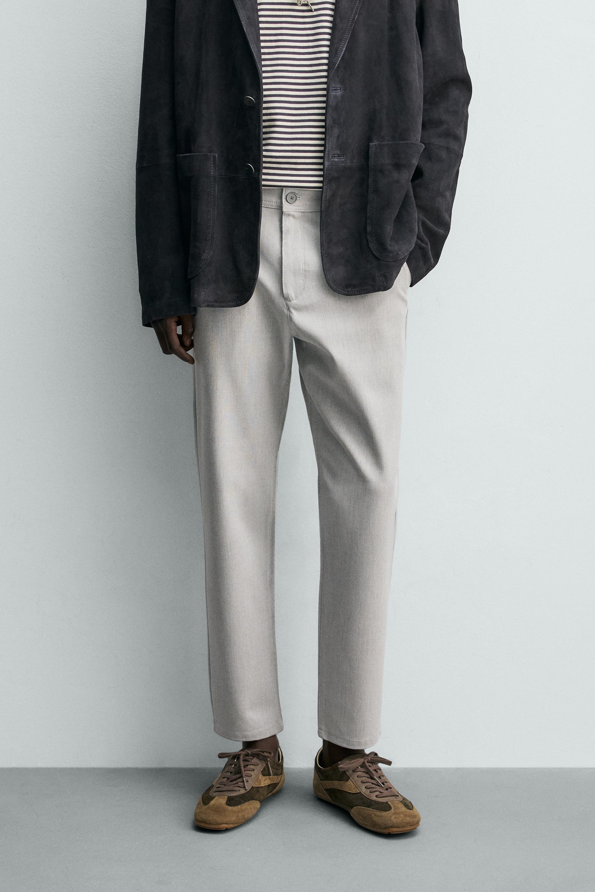 COMFORT STRUCTURED CHINO PANTS — Pearl gray (alternate view)