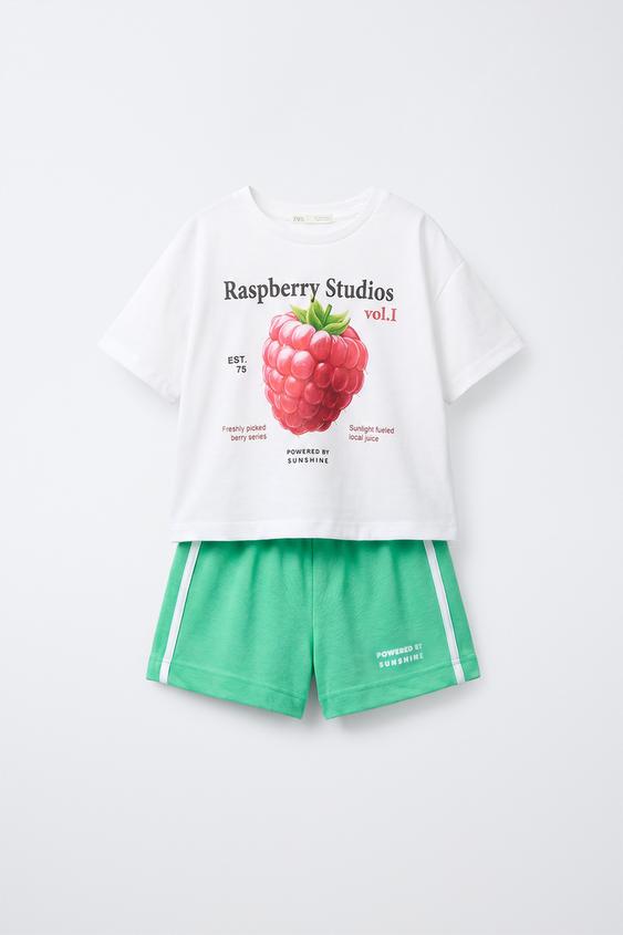 Zara AGES 6-14 / FRUIT PRINT PAJAMAS - Green - Image 0