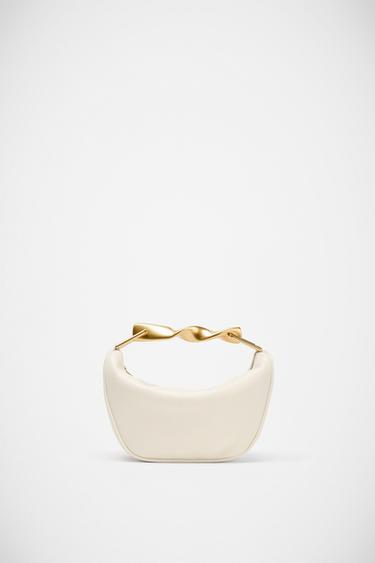 MINI BAG WITH METALLIC HANDLE - white by Zara