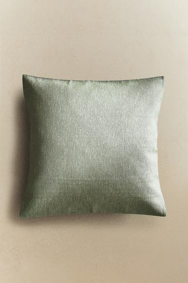 Zara PLAIN THROW PILLOW COVER - Mid-green