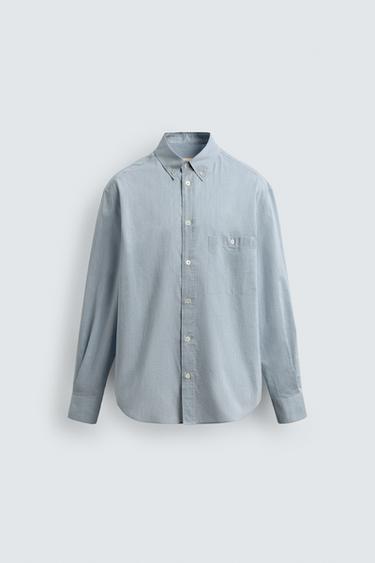 CHEMISE À RAYURES ÉDITION LIMITÉE - Blanc / Bleu ciel de Zara