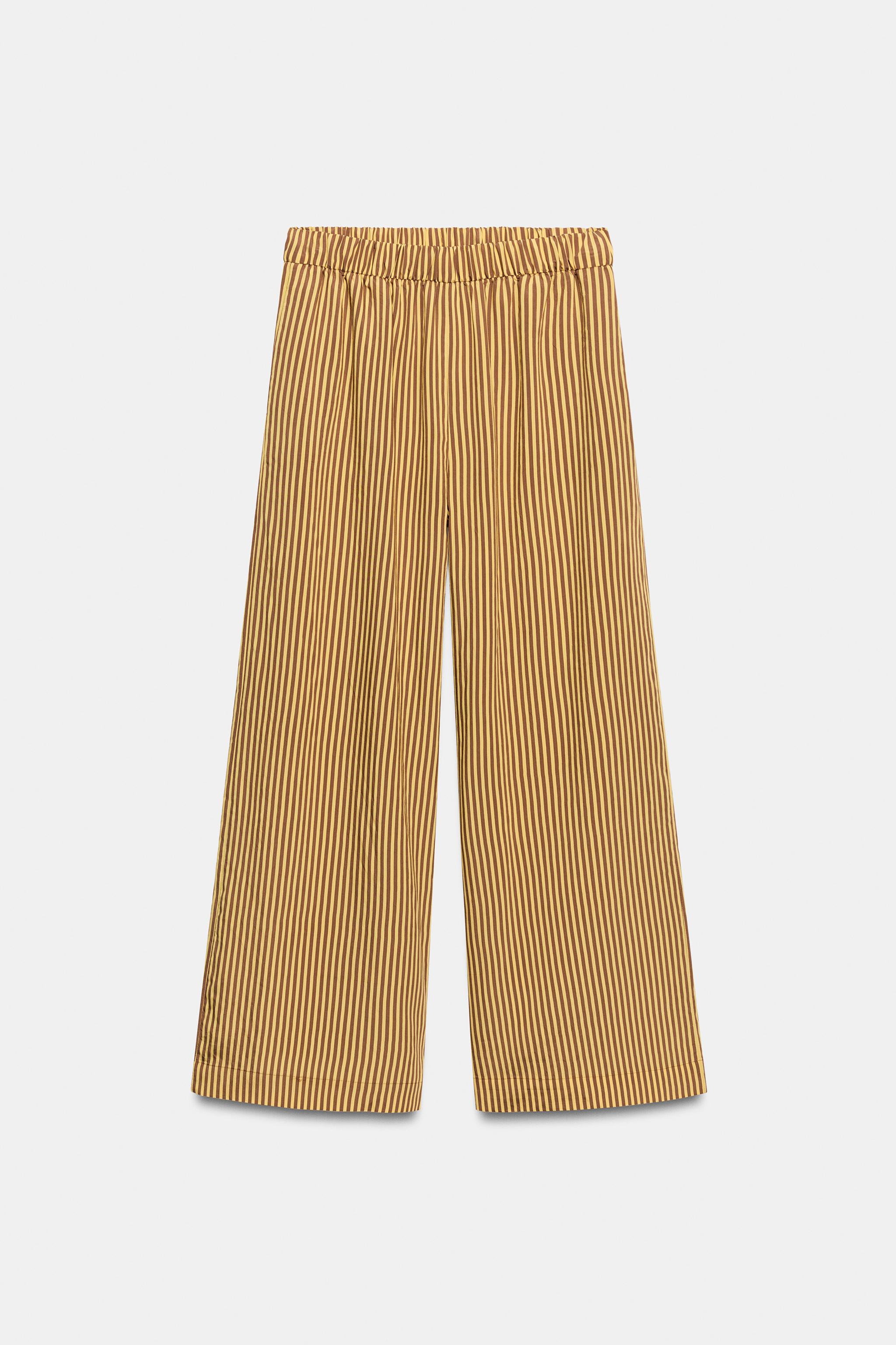 ZW COLLECTION STRIPED WIDE-LEG TROUSERS