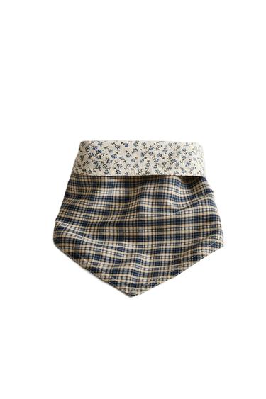 Zara FLORAL COTTON PET BANDANA - 藍色